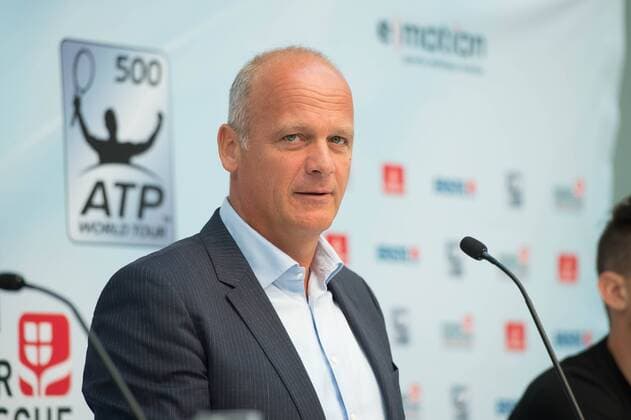 TENNIS - ATP Tennis Herren Erste Bank Open 2016 VIENNA,AUSTRIA,14.SEP.16 - TENNIS - ATP World Tour, Erste Bank Open, press conference PK Pressekonferenz Image shows organiser Herwig Straka (emotion). GEPAxpictures xM.xHoermandinger