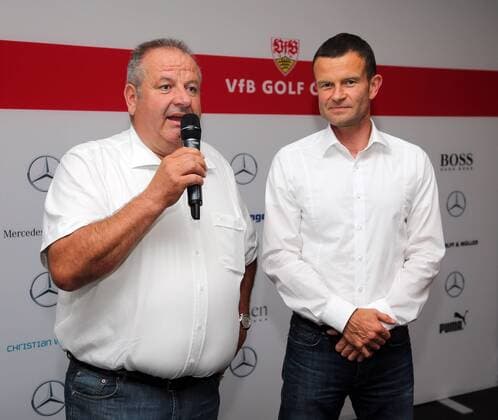 VfB Stuttgart Golf Cup 2016 Deutschland, Marhördt, 13.09.2016, Fussball, 2. Bundesliga, Saison 2016 2017, VfB Stuttgart, Golf Cup 2016: v.l. Peter Noller, Jochen Röttgermann.