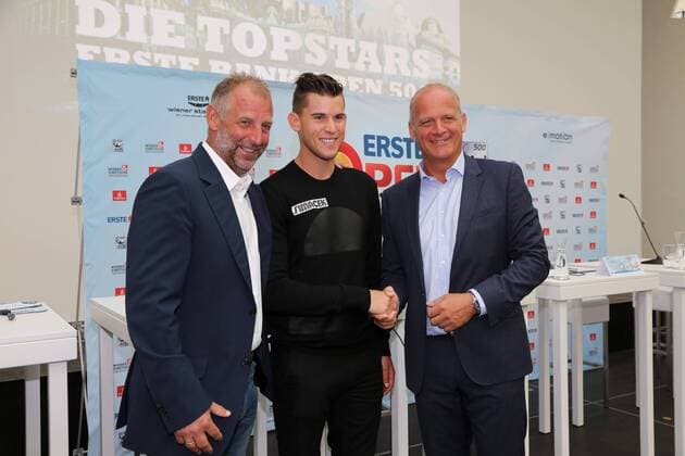 PK Erste Bank Open 500 Wien, Erste Forum, 14. 09. 2016 Thomas MUSTER, Dominic THIEM, Herwig STRAKA
