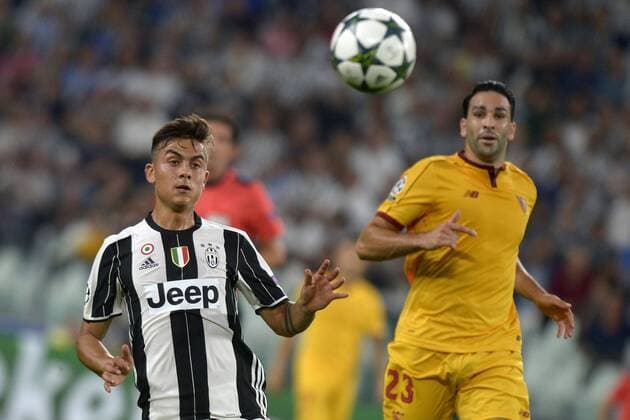 Paulo Dybala Juventus, Adil Rami Sevilla Juventus Turin - FC Sevilla 2016 2017 Champions League filippoxalfero