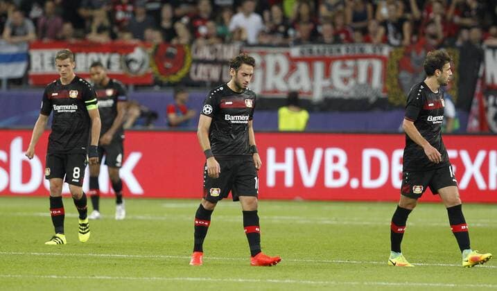 Hakan Calhanoglu (Bayer 04 Leverkusen) (M) disappointed during the championsleague match between Bayer 04 Leverkusen and ZSKA Moskau, Bayarena in Leverkusen on September 14., 2016. Bayer 04 Leverkusen vs. ZSKA Moskau in der Champions League der Saison 2016 2017 am 14. September 2016.