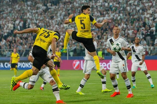 Warsaw, Poland 14.09.2016, UEFA Champions League - 2016 17 Season, Group F - Matchday 1, Legia Warschau - BV Borussia Dortmund, Tpr zum 0:2 Torschuetze Sokratis (BVB) ( DeFodi048