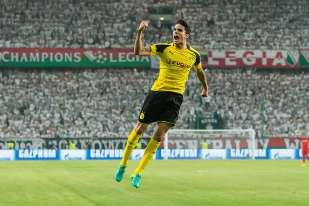 Warsaw, Poland 14.09.2016, UEFA Champions League - 2016 17 Season, Group F - Matchday 1, Legia Warschau - BV Borussia Dortmund, Marc Bartra (BVB) bejubelt sein Tor zum 0:3 ( DeFodi048