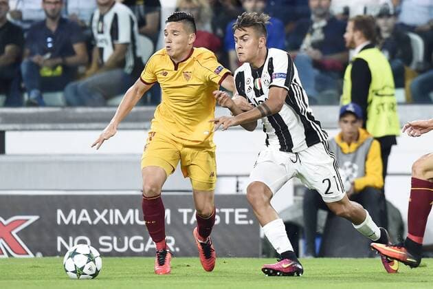 Champions League Juventus Turin - FC Sevilla Paulo Dybala-Matias Kranevitter 