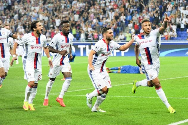 08 Corentin Tolisso (ol) - 12 Jordan Ferri (ol) - 20 Rafael (ol) - 27 Maxwel Cornet (ol) - JOIE FOOTBALL : Lyon vs Dinamo Zagreb - Ligue des Champions - 14 09 2016 FEPx 