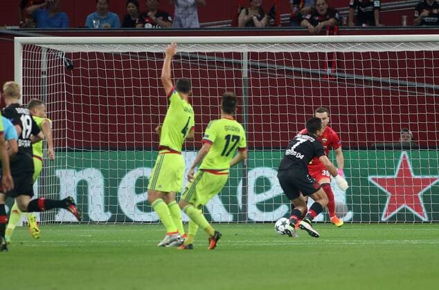 14.09.2016 - Javier Hernandez Balcazar (Bayer 04 Leverkusen) beim Champions League Gruppenspiel (Saison 2016 17) Bayer Leverkusen - ZSKA Moskau. Â