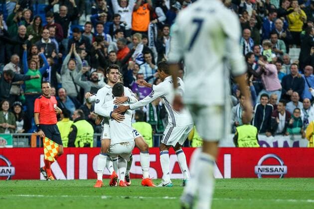 Fußball, CL, Real Madrid - Sporting Lissabon Real Madrid s Alvaro Morata during the match of Champions League group 6 round 1, between Real Madrid an Sporting Clube de Portugal at Santiago Bernabeu Stadium in Madrid September 14, 2016.  (20160914106)