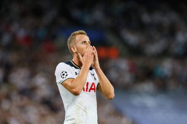 Harry Kane (Tottenham), SEPTEMBER 14, 2016 - Football Soccer : Harry Kane of Tottenham Hotspur reacts during the UEFA Champions League Group Stage match between Tottenham Hotspur and AS Monaco at Wembley Stadium in London, England. Noxthirdxpartyxsales  (mdga011863)