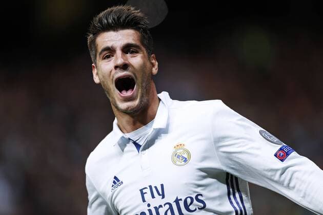 Fußball, CL, Real Madrid - Sporting Lissabon Alvaro Morata (Real), SEPTEMBER 14, 2016 - Football Soccer : UEFA Champions League Group F match between Real Madrid 2-1 Sporting Clube de Portugal at Estadio Santiago Bernabeu in Madrid, Spain. Noxthirdxpartyxsales  (oqma020268)