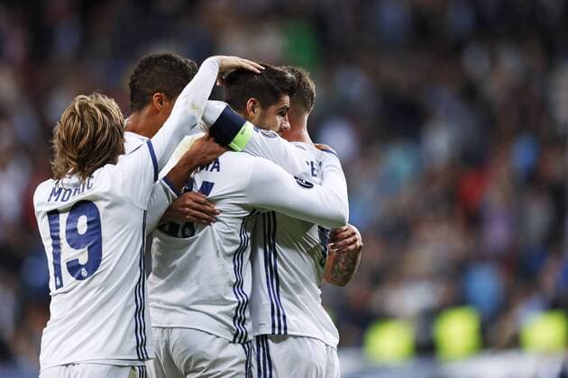 Fußball, CL, Real Madrid - Sporting Lissabon Alvaro Morata (Real), SEPTEMBER 14, 2016 - Football Soccer : UEFA Champions League Group F match between Real Madrid 2-1 Sporting Clube de Portugal at Estadio Santiago Bernabeu in Madrid, Spain. Noxthirdxpartyxsales  (oqma020269)