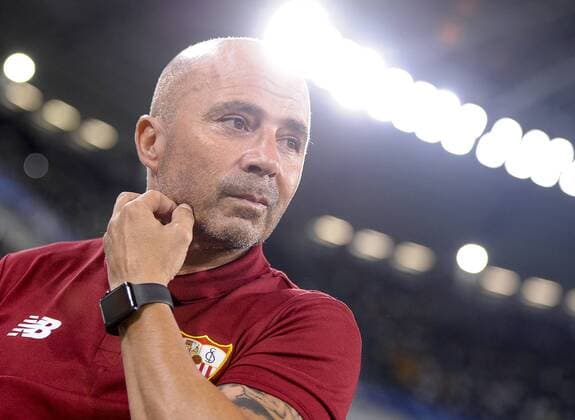 Fußball, CL, Juventus Turin - FC Sevilla Italy: Juventus FC v Sevilla FC - UCL Jorge Sampaoli gestures during the Uefa Champions League football match between Juventus FC and Sevilla FC. The final result of the match was 0-0.  NicolòxCampox xPacificxPress
