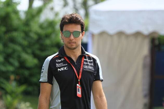 15.09.2016. Marina Bay Street Circuit, Singapore. Drivers arrival, inspection and press conferecne day. Sahara Force India - Sergio Perez xLeannexBoonx  ActionPlus11789708