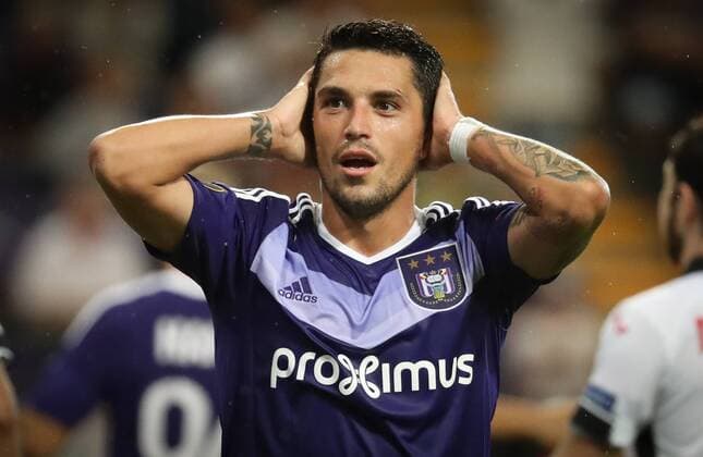 Anderlecht s Nicolae-Claudiu Stanciu pictured during a soccer game between Belgian team RSC Anderlecht and Azerbaidjan club Gabala FK, Thursday 15 September 2016 in Brussels, the first game of the group stage of the Europa League competition in group C. VIRGINIExLEFOUR  x04932672x