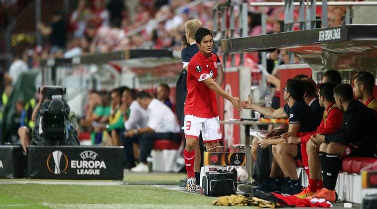 UEFA Europa League, 1. FSV Mainz 05 - AS St. Etienne, 1. Spieltag, Gruppenphase, Gruppe C, Saison 2016 2017 , 15.09.2016 in Mainz (GER), xmdx, Yoshinori MUTO (9, Mainz 05) 1. FSV Mainz 05 - AS St. Etienne