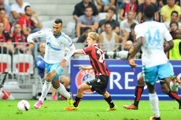 26 VINCENT KOZIELLO (nice) - 13 Maxim Choupo-Moting (sch) - Fussball, Europa League, OGC Nice vs. FC Schalke 04 - 15 09 2016 FEP Panoramic 
