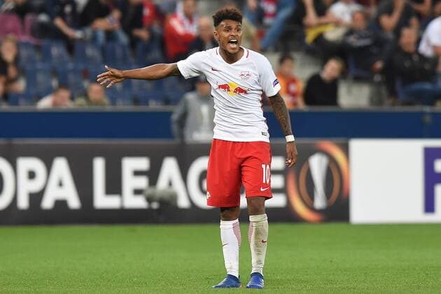 Fußball Europa League Gruppenphase 1. Spieltag Red Bull Salzburg - FK Krasnodar am 15.09.2016 in der Red Bull Arena in Salzburg Valentino Lazaro ( Salzburg ) xRx