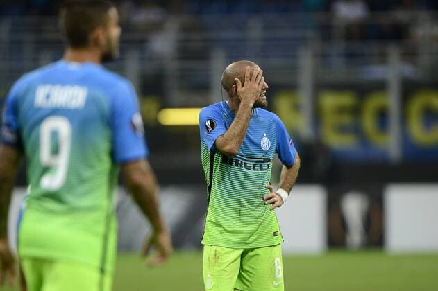 Mauro Icardi, Rodrigo Palacio Inter Milano 15-09-2016 Stadio Giuseppe Meazza - Football Calcio Europa League Inter - Hapoel Be er Sheva. giuseppexceleste