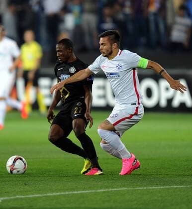 Umar Aminu and Alin Tosca...Osmanlispor (TUR) - Steau Bucharest (ROM) match, the UEFA Europe League at Osmanli Stadium, Ankara, September 15th, 2016. (  Copyright: HikmetxSaatcix-xDepoxPhotos 15501427
