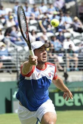 16.09.16 Sydney, Australia. Andrej Martin of Slovakia in action against Nick Kyrgios of Australia during their mens singles match of the Davis Cup World Group Play-Off in the Ken Rosewall Arena. Kyrgios won the match 6-3, 6-2, 6-4. xNigelxOwenx  ActionPlus11790462