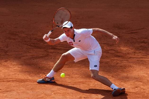 Tennis Berlin 16.09.2016 Davis Cup Deutschland (GER) - Polen (POL) Kamil Majchrzak (POL)