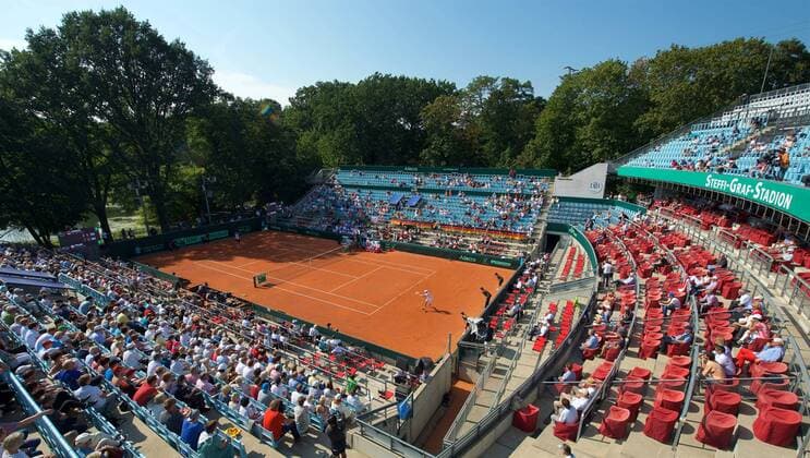 Tennis Berlin 16.09.2016 Davis Cup Deutschland (GER) - Polen (POL) Steffi Graf Stadion Sportstätte