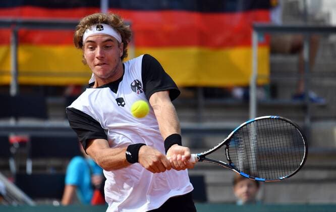 Jan-Lennard Struff Deutschland) Jan-Lennard Struff (GER)-Kamil Majchrzak (POL) Deutschland-Polen Germany-Polandi Tennis, Daviscup, Davis Cup Berlin, 16.9.2016