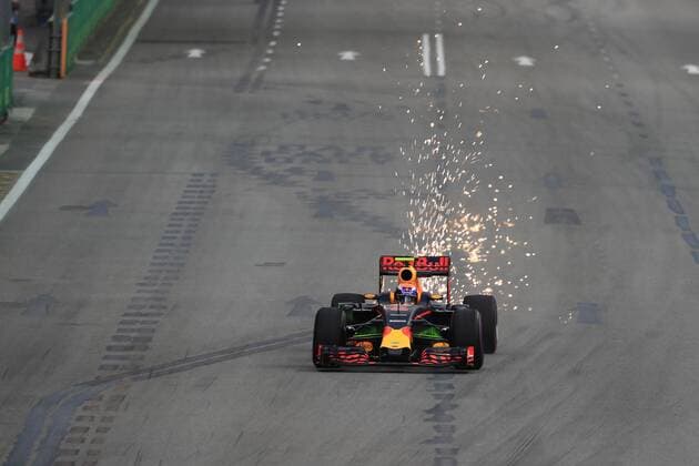 16.09.2016. Marina Bay Street Circuit, Singapore. Free Practise Day of 2016 Singapore F1 Grand Prix Night Race, Sept. 16, 2016. Red Bull Racing RB12 & x2013; Max Verstappen xLeannexBoonx  ActionPlus11790567