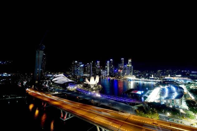 Singapore by Night, Singapur bei Nacht Grosser Preis von Singapur 2016, Motorsport, Formel 1,Formula One World Championship WM Weltmeisterschaft Rd15, Singapore Grand Prix, Practice, Marina Bay Street Circuit, Singapore, Friday 16 September 2016. 16.09.2016, Singapur Copyright: xAndrexJerry Eibner-Pressefotox EP_JAE