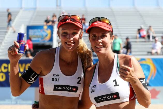 BEACHVOLLEYBALL - FIVB World Tour Finals TORONTO,CANADA,16.SEP.16 - Beach volleyball Beachvolleyball - FIVB World Tour 2016, Finals. Image shows Isabelle Forrer and Anouk Verge Depre (SUI). GEPAxpictures xMaticxKlansek