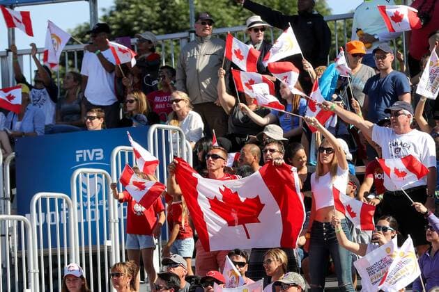 BEACHVOLLEYBALL - FIVB World Tour Finals TORONTO,CANADA,16.SEP.16 - Beach volleyball Beachvolleyball - FIVB World Tour 2016, Finals. Image shows the fans. GEPAxpictures xMaticxKlansek