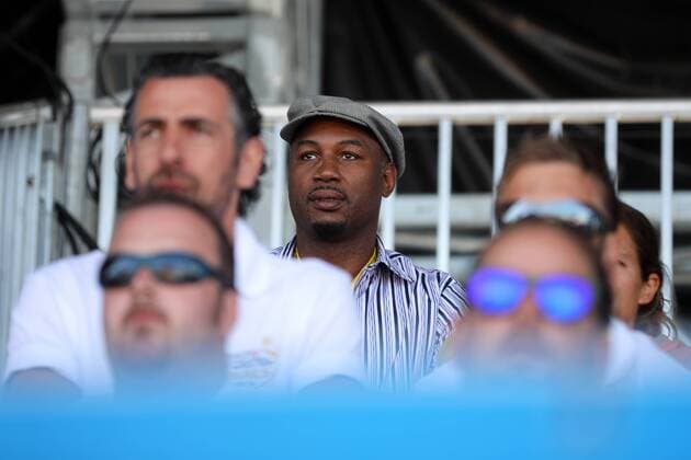 BEACHVOLLEYBALL - FIVB World Tour Finals TORONTO,CANADA,16.SEP.16 - Beach volleyball Beachvolleyball - FIVB World Tour 2016, Finals. Image shows ex-boxer Lennox Lewis (GBR). GEPAxpictures xMaticxKlansek