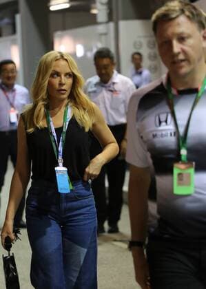 Kylie_Minogue Gast bei, McLaren Honda, formula 1 GP, Singapore, 17.09.2015 Photo:mspb Jerry Andre Kylie_Minogue, formula 1 GP, Singapore