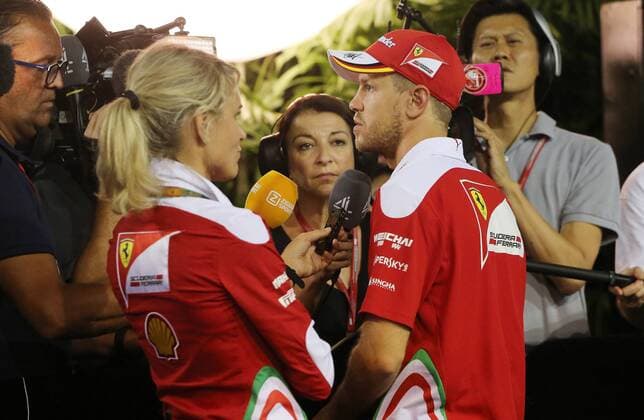Sebastian Vettel, Scuderia Ferrari, letzter Startplatz, formula 1 GP, Singapore, 17.09.2015 Photo:mspb Jerry Andre Sebastian Vettel, letzter Startplatz, formula 1 GP, Singapore