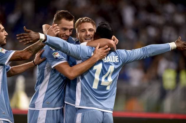 Bilder des Tages - Sport Fußball, Lazio Rom - Delfino Pescara September 17, 2016 - Rome, Italy - Ciro Immobile of Lazio celebrates scoring his side second goal during the Serie A match between Lazio v Pescara at Olympic Stadium on September 17, 2016 in Rome, Italy Lazio v Pescara - Serie A  - ZUMAn230