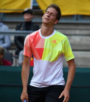 Florian Mayer, GER, enttäuscht Florian Mayer (GER)-Kamil Majchrzak (POL) Deutschland-Polen Germany-Polandi Tennis, Daviscup, Davis Cup Berlin, 18.9.2016