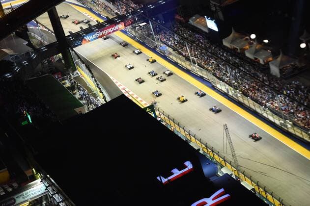 Start Formel1 Singapur 2016, Singapur Flyer Grosser Preis von Singapur 2016, Motorsport, Formel 1,Formula One World Championship WM Weltmeisterschaft Rd15, Singapore Grand Prix, Race, Marina Bay Street Circuit, Singapore, Sunday 18 September 2016. 18.09.2016, Singapur Copyright: xAndrexJerry Eibner-Pressefotox EP_JAE