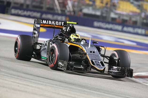 Sergio Perez, Sahara Force India F1, formula 1 GP, Singapore, 18.09.2015 Photo:mspb Lukas Gorys Sergio Perez, formula 1 GP, Singapore