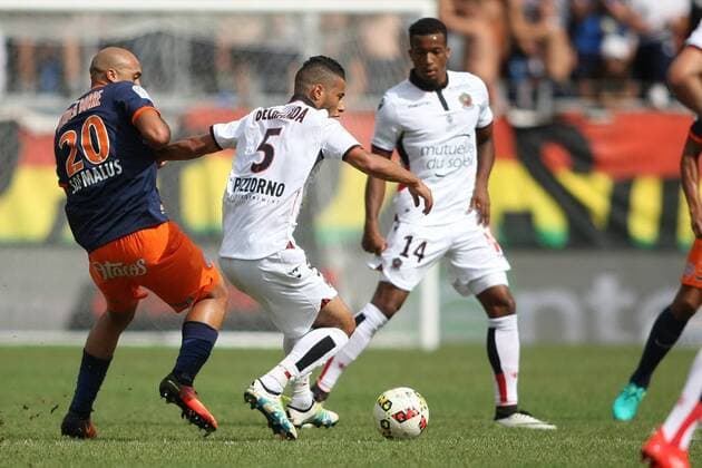 Younes BELHANDA, ogc nice FOOTBALL : Montpellier HSC vs OGC Nizza - Ligue 1 - 18 09 2016 RichardGosselinx 