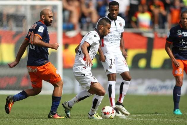 Younes BELHANDA, ogc nice FOOTBALL : Montpellier HSC vs OGC Nizza - Ligue 1 - 18 09 2016 RichardGosselinx 
