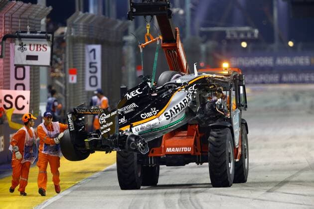 Motorsports: FIA Formula One World Championship WM Weltmeisterschaft 2016, Grand Prix of Singapore, 27 Nico Hulkenberg (GER, Sahara Force India F1 Team), xHOCHxZWEIx