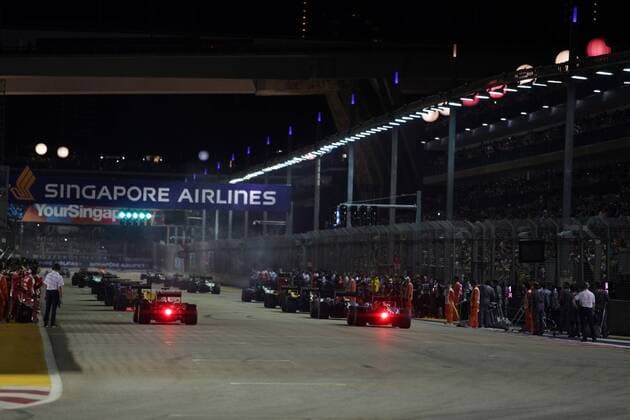 Singapore Grand Prix 15 - 18 September 2016 18.09.2016 - Race, The Start grid 