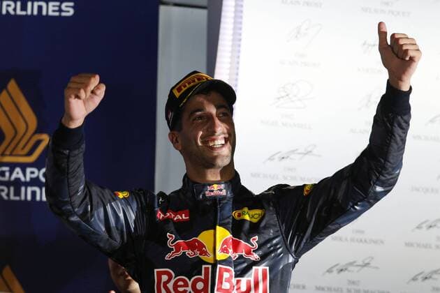 Singapore Grand Prix 15 - 18 September 2016 18.09.2016 - Race, 2nd position Daniel Ricciardo (AUS) Red Bull Racing RB12 
