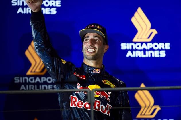 Daniel Ricciardo (AUS 3), Aston Martin Red Bull Racing Grosser Preis von Singapur 2016, Motorsport, Formel 1,Formula One World Championship WM Weltmeisterschaft Rd15, Singapore Grand Prix, Race, Marina Bay Street Circuit, Singapore, Sunday 18 September 2016. 18.09.2016, Singapur Copyright: xAndrexJerry Eibner-Pressefotox EP_JAE