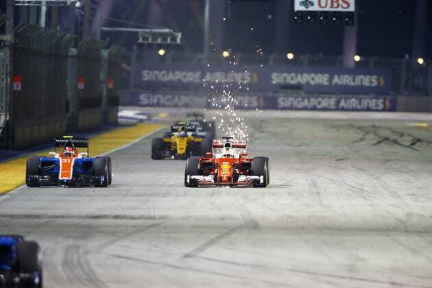 Motorsports: FIA Formula One World Championship WM Weltmeisterschaft 2016, Grand Prix of Singapore, 5 Sebastian Vettel (GER, Scuderia Ferrari), xHOCHxZWEIx