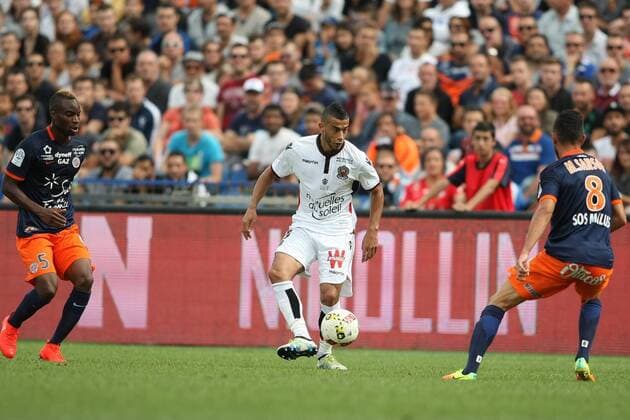 Younes BELHANDA, ogc nice FOOTBALL : Montpellier HSC vs OGC Nizza - Ligue 1 - 18 09 2016 RichardGosselinx 
