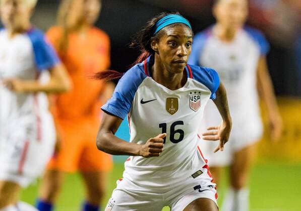 USWNT F Crystal Dunn (16) during the Women s International Soccer match between the Netherlands and the United States at the Georgia Dome on September 18, 2016 in Atlanta, GA. CSM Soccer 2016: Netherlands vs United States SEP 18 - ZUMAc04_