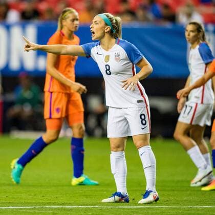 USWNT D Julie Johnston (8) during the Women s International Soccer match between the Netherlands and the United States at the Georgia Dome on September 18, 2016 in Atlanta, GA. CSM Soccer 2016: Netherlands vs United States SEP 18 - ZUMAc04_