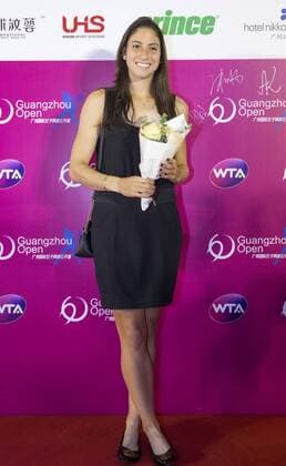 Christina Mchale of United States arrives at the red carpet for the welcome party of the 2016 WTA Tennis Damen Guangzhou Open tennis tournament in Guangzhou city, south China s Guangdong province, 19 September 2016. Tennis stars glam up welcome party for 2016 Guangzhou Open tennis tournament  pbu506491_15