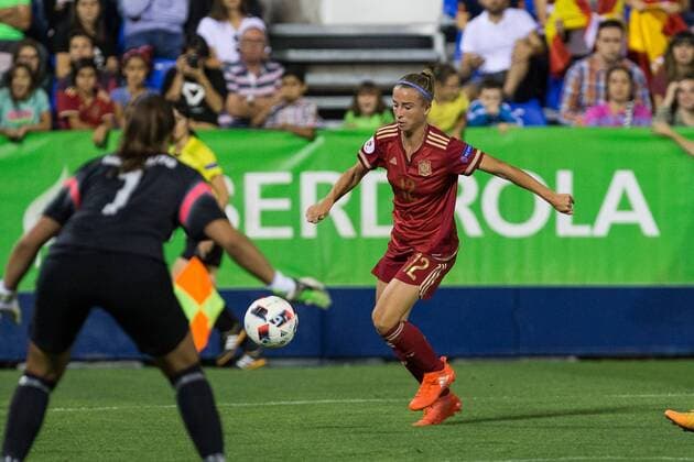 Spain s Barbara Latorre during the match of European Women s Championship 2017 at Leganes, between Spain and Finland. September 20, 2016.  (20160920092)