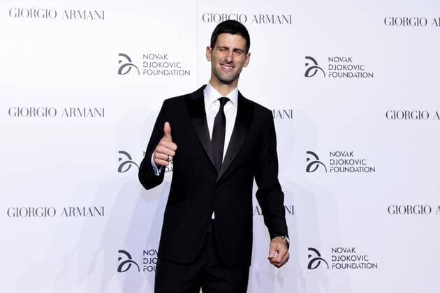 Tennis, Novak Djokovic bei einem Termin der Novak Djokovic Foundation in Mailand Foto IPP Stucchi - Milano 20 09 2016 - Red Carper per la serata organizzata dalla Novak Djokovic Foudation - Nella foto Novak Djokovic  Copyright: xx